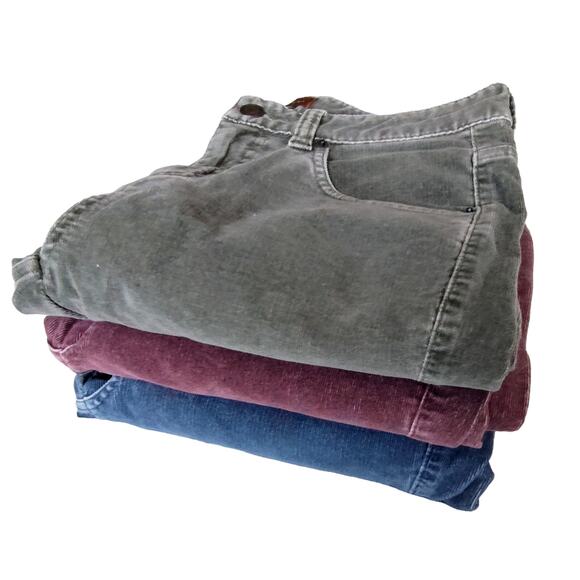 Lee One True Fit Bootcut Women's Mid rise Sz 3/4 Corduroy Jeans - 3 piece Bundle - Picture 3 of 11